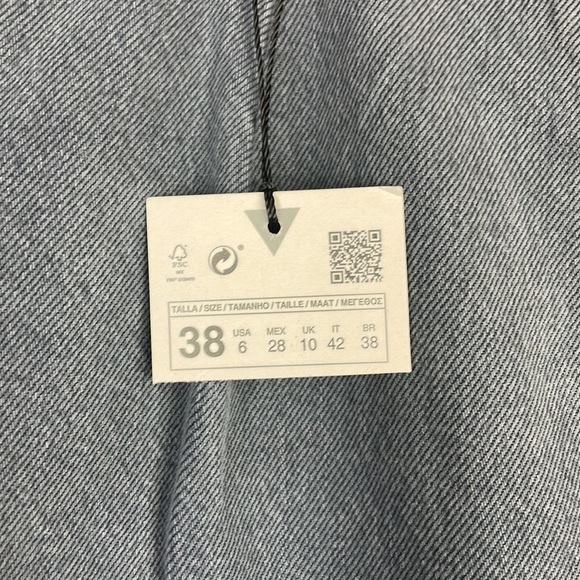 NWT ZARA Tailored Straight Mid Rise Worn Grey Jean SZ USA 6 EUR 38 Baggy - Picture 4 of 12